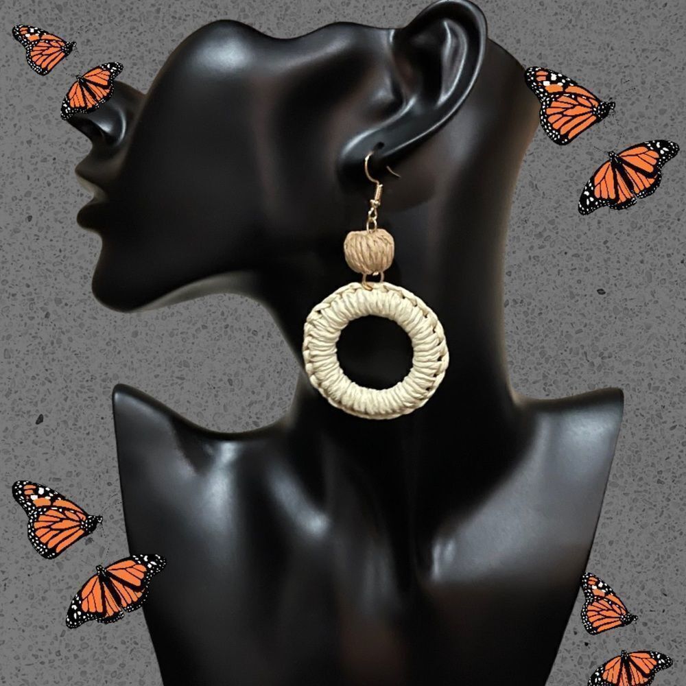3/$25❗️Rattan Round Drop Earrings
